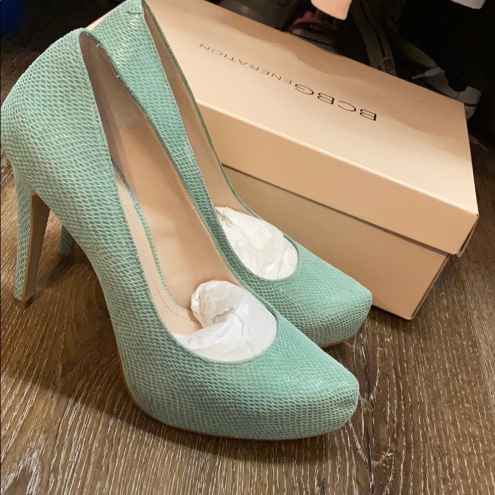 Snake print heels